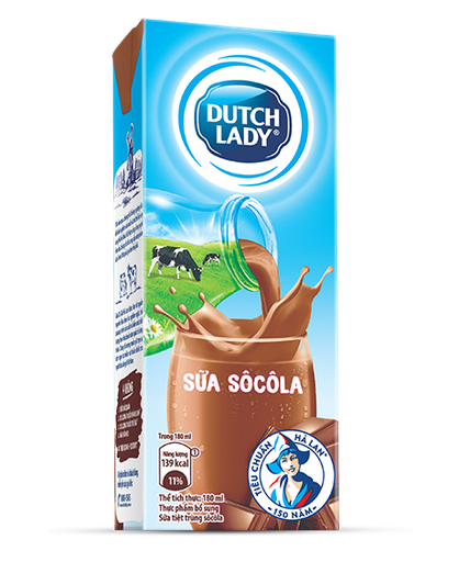 Sữa tươi Dutch vị Socola lốc 4 hộp 180ml
